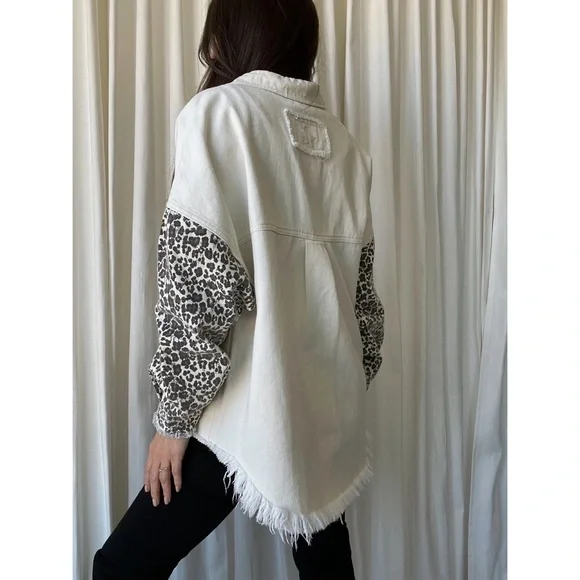 POL LIA LEOPARD JACKET — In Cream/Leopard - Picture 6 of 8